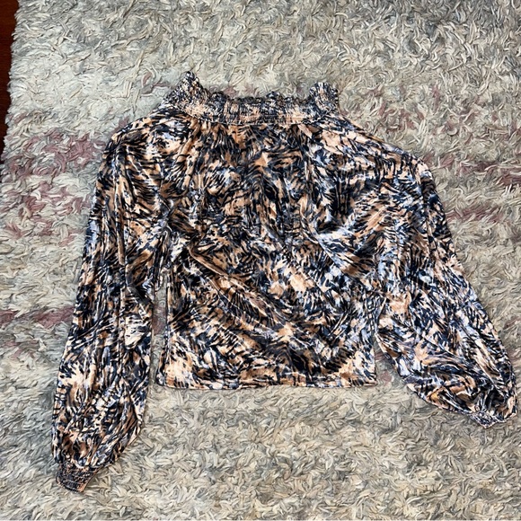 Free People go get em tiger crushed velvet top XS NWT - Picture 5 of 6